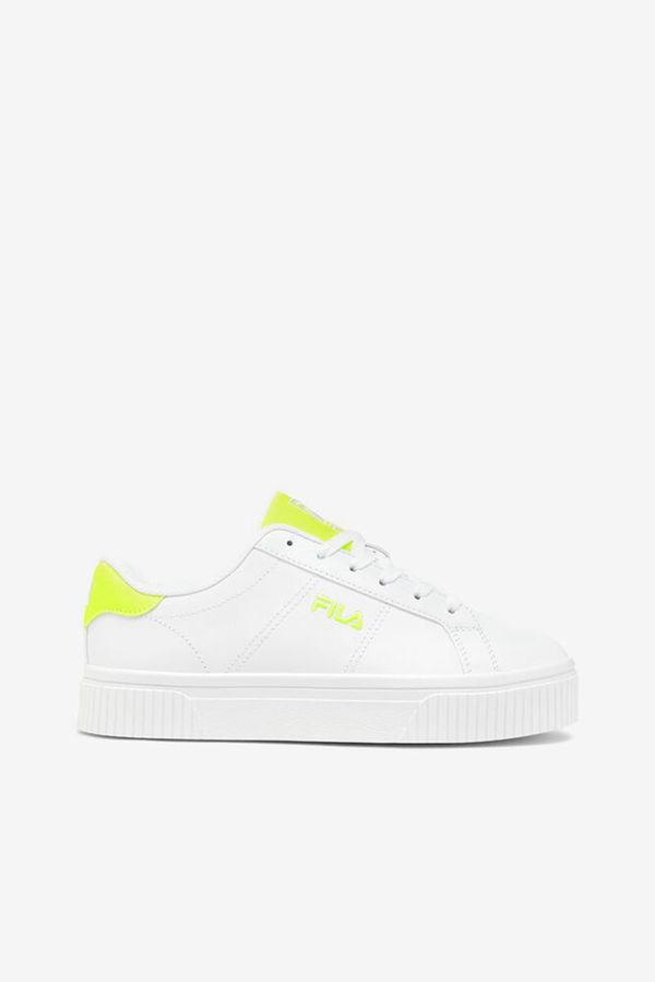 Fila Panache Creeper Women's Sneakers - White/White/Yellow,NZ 432-32506